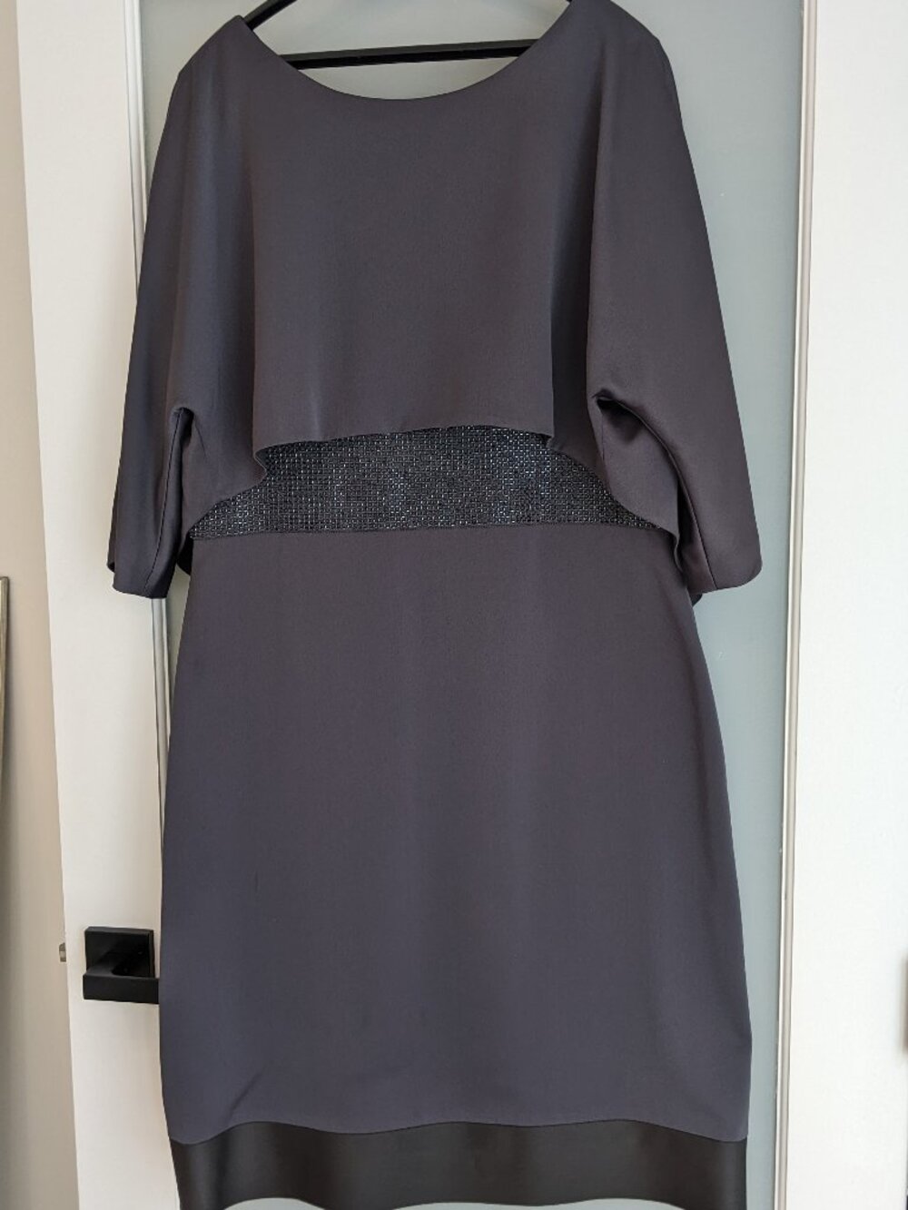Designer Armani dress, gray, size 14